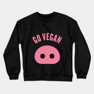 Go vegan pig T-shirt Crewneck Sweatshirt